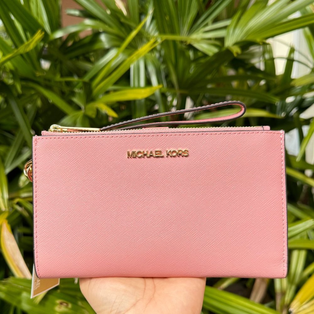 Michael Kors Jet Set Front Pocket Tote Bag + Wallet Set Primrose - Picture 11 of 15